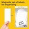 X-bet MAGNET ic Labels Dry Erase for Metal Shelving and Whiteboards - Dry Erase ic Strips - Sticky Labels and Stickers - Blank Write On s - Writable Flexible Sheet for Refrigerator.