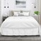 Nestl White Bed Skirt King Size, Pinch Pleat King Bed Skirt, 14" Inch Drop King Bedskirt, Hotel Quality White Bed Skirts, Premium Microfiber Bedskirt for King Bed, White King Size Bed Skirt.