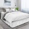 Nestl White Bed Skirt King Size, Pinch Pleat King Bed Skirt, 14" Inch Drop King Bedskirt, Hotel Quality White Bed Skirts, Premium Microfiber Bedskirt for King Bed, White King Size Bed Skirt.
