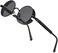 HJSTES Vintage Round Steampunk Sunglasses for Women Men Circle Gothic Glasses Retro Metal Frame.