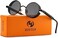 HJSTES Vintage Round Steampunk Sunglasses for Women Men Circle Gothic Glasses Retro Metal Frame.