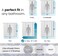 LiBa PEVA 8G Bathroom Shower Curtain Liner, 72" W x 84" H Frosted 8G Heavy Duty Waterproof Shower Curtain Liner Anti-Microbial Mildew Resistant.