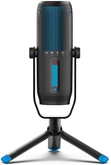 ميكروفون JLab Talk Pro USB - ميكروفون للكمبيوتر الشخصي، بودكاست، ميكروفون مكثف للبث المباشر، كمبيوتر ألعاب مكتبي، توصيل وتشغيل عبر USB C، جودة احترافية، 4 أوضاع نمط اتجاهي، تحكم في مستوى الصوت.