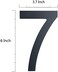 BetLight 6 Inch House Numbers- Modern Floating Stainless Steel Home Address Number Elegant Black Finish,Number 7.