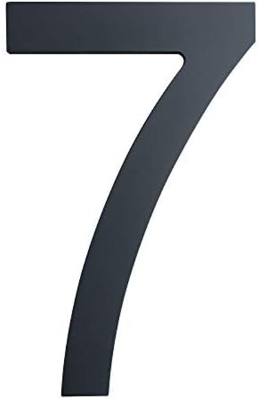 BetLight 6 Inch House Numbers- Modern Floating Stainless Steel Home Address Number Elegant Black Finish,Number 7.