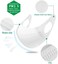 Medi-sky 3D Disposable Mask for Adults, Elastic Cloth Ear Straps Breathable Face Mask Individual Package 50pcs White.