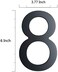 BetLight 6 Inch House Numbers- Modern Floating Stainless Steel Home Address Number Elegant Black Finish,Number 8.