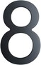 BetLight 6 Inch House Numbers- Modern Floating Stainless Steel Home Address Number Elegant Black Finish,Number 8.