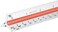 Nicunom 3 Pack Architectural Scale Ruler, 12" Triangular Architect Scale Aluminum Color-Coded Grooves Triangle Ruler for Architects, Students, Draftsman, and Engineers (Imperial.