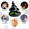 VVMONE Cute Ceramic Backflow Incense Holder Waterfall Incense Burner with 48 Incense Cones and 30 Incense Stick, Incense Fountain for Home Decor, Desk Decor(Black.