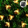 Brightown Solar Garden String Lights 9. 5M/31FT 50 LED Bee Outdoor Fairy String Lights with 8 Modes, Waterproof Honey Bee Lights for Flower Fence, Yard, Summer Party, Wedding, Warm White [Energy Class