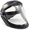 Jackson Safety Lightweight MAXVIEW Premium Face Shield with Ratcheting Headgear, Clear Tint, Uncoated, Black, 14200 (Remove Protective Film Before Use.