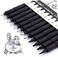 TWOHANDS Art Pens,Fineliner Ink Pens,Set of 12 Technical Drawing pen,Pigment Pen,Fine Point,Black,Waterproof,for Art Watercolor,Sketching,Anime,Manga, 902188.