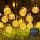 Brightown Solar String Lights Outdoor 60 Led 35. 6 FT Crystal Globe Lights with 8 Lighting Modes, Waterproof Solar Powered Patio Lights for Garden Yard Porch Wedding Party Decor (Warm White.