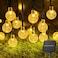 Brightown Solar String Lights Outdoor 60 Led 35. 6 FT Crystal Globe Lights with 8 Lighting Modes, Waterproof Solar Powered Patio Lights for Garden Yard Porch Wedding Party Decor (Warm White.
