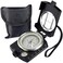 AOFAR AF-4580 Military Black Compass Lensatic Sighting Navigation, Waterproof and Shakeproof with Map Measurer Distance Calculator, Pouch for Camping, Hiking, Hunting, Backpacking.