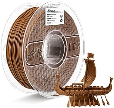 AMOLEN Dark Wood Walnut PLA Filament 1. 75mm,Walnut 3D Printer Filament,1KG.