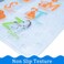 BEEHOMEE Bath Mats for Tub - Large Cartoon Non-Slip Bathroom Bathtub MatAnti-Slip Shower Mats for Floor 88 x 38 cms Machine Washable XL Size Bathroom Mats (Alphabet DWZM.
