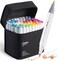 Ohuhu 72 Colors Alcohol Markers, BrushFine Double Tipped Sketch Marker For Kids, Artist, Alcohol Brush Art Marker Set, Comes W/ 1 Blender For Sketching, Adult Coloring, Illustration, And Design.