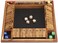 AMEROUS 1-4 Players Shut The Box Dice Game, Wooden Board Table Math Game with 12 Dice and Shut-The-Box Instructions for Kids Adults, Family Classroom Home or Pub (12 Inches.