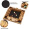 AMEROUS 1-4 Players Shut The Box Dice Game, Wooden Board Table Math Game with 12 Dice and Shut-The-Box Instructions for Kids Adults, Family Classroom Home or Pub (12 Inches.