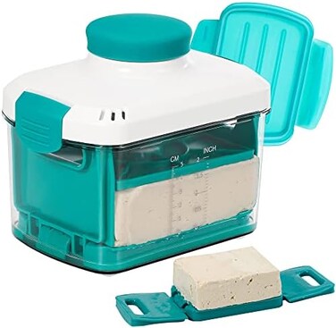 NOYA Tofu Press with Cheesecloth - Vegan Tofu Presser to Speed up Removing Water from Silken, Firm, and Extra Firm Tofu in 10-30mins Without Crack - BPA Free.