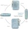 APHISON RFID Credit Card Holder Zipper Card Case Small Wallets for Women Leather Sunflower style Ladies Girls/Gift Box 1927 BLUE.