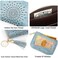 APHISON RFID Credit Card Holder Zipper Card Case Small Wallets for Women Leather Sunflower style Ladies Girls/Gift Box 1927 BLUE.