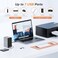Tobenone USB C Docking Station Dual Monitor, 13-in-2 Triple Display Laptop USB-C Hub for MacBook Pro/Air Dock with 2 4K HDMI, VGA, PD3. 0, RJ45, 6 USB, 3. 5mm Audio.