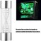 S erounder Water Cooling Flow Meter Indicator G1/4 Female Threaded Water Cooling System Replacement for PC Computer(Silver.