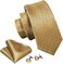 Barry.Wang Barry. Wang Designer Classic Ties for Men Set Formal Pocket Square Cufflink Check Plaid.