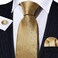 Barry.Wang Barry. Wang Designer Classic Ties for Men Set Formal Pocket Square Cufflink Check Plaid.