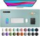 Aothia Leather Desk Pad Protector, Mouse Pad, Office Desk Mat, Non-Slip PU Leather Desk Blotter, Laptop Desk Pad, Waterproof Desk Writing Pad for Office and Home (Light Blue,31. 5" x 15. 7".