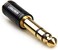 MOBOREST 1/4'' (6. 35mmMale TRS Plug to 1/8'' (3. 5mmFemale Socket Stereo Audio Jack Pure Copper Adapter for Headphone, Amp, Adapte - Black 1PCS.