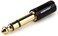 MOBOREST 1/4'' (6. 35mmMale TRS Plug to 1/8'' (3. 5mmFemale Socket Stereo Audio Jack Pure Copper Adapter for Headphone, Amp, Adapte - Black 1PCS.