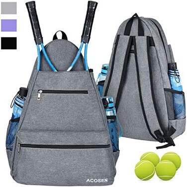 ACOSEN Tennis Bag Tennis Backpack - Large Tennis Bags for Women and Men to Hold Tennis Racket,Pickleball Paddles, Badminton Racquet, Squash Racquet,Balls and Other Accessories.