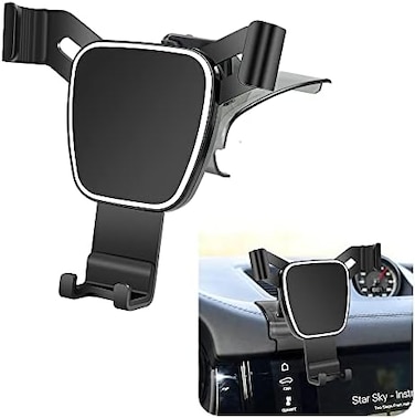 musttrue LUNQIN Car Phone Holder for 2015-2024 Porsche Macan and 2019-2023 Cayenne Auto Accessories Navigation Bracket Interior Decoration Mobile Cell Phone Mount.