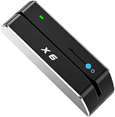 HZGOTech X6 BT Bluetooth Magnetic VIP Card Reader Writer USB 3 Tracks Swipe Encoder [Upgraded Version].
