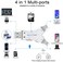 SUNTRSI 4 in 1 Micro SD Card Reader for i-Phone i-pad, SD Memory Card Reader for Mac Android Computer PC OS Desktop Laptop, Portable Trail Camera Card Viewer, Compatible with TF and SD Card, Plug and