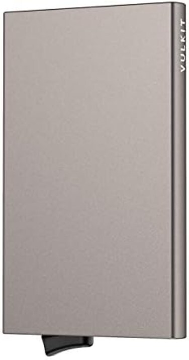 VULKIT Pop Up Wallet, Slim Minimalist Credit Card Holder For Men and Women RFID Blocking Mini Metal Case.