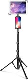Elitehood iPad Tripod Stand, 65-inch Height Adjustable iPad Stand HolderiPad Floor Stand with 360 Rotating iPad Tripod Mount for iPad, iPad Air, iPad Pro 12. 9 11 and All 4-14. 5 Inch Tablets.
