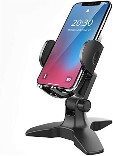 APPS2Car Adjustable Cell Phone Stand, Phone Stand for Desk, Heavy Duty Phone Holder Cradle with 360 Degree, Home Office Accessories, Desktop Phone Holder Dock Desk Stand for iPhone, All Smartphones.