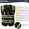 JKSafety 9 Pockets Hi-Vis Mesh Safety Vest for men and womenChaleco reflectante de seguridad.