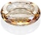 HOSTEESSCHOICE Crystal Glass Ashtray, Cigar Cigarettes Ashtray Holder Home Office Desktop Tabletop Decoration,Crystal Gold.