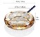 HOSTEESSCHOICE Crystal Glass Ashtray, Cigar Cigarettes Ashtray Holder Home Office Desktop Tabletop Decoration,Crystal Gold.