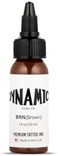 زجاجة حبر وشم بني من شركة Dynamic Color Co، سعة 1 أونصة.