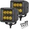 OFFROADTOWN Amber LED Cubes, LED Pods 2PCS 3Inch 120W High Lumen Spot LED Cubes Yellow LED Fog Lights Off Road LED Driving Light Waterproof for Trucks ATV SUV Marine Front Bumper.