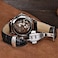 Pagani Design Automatic Mens Watches Skeleton Mechanical Wrist Watch for Men Waterproof Genuine Leather Watchband Luxury Self-Winding Stainless Steel Analog Watch for Men Collection (blue silver.