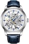 Pagani Design Automatic Mens Watches Skeleton Mechanical Wrist Watch for Men Waterproof Genuine Leather Watchband Luxury Self-Winding Stainless Steel Analog Watch for Men Collection (blue silver.