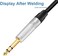 Devinal 1/4" TRS Plugs, 4 Pack, 4 Inch AUX Cable, Male-to-Male, Gold-Plated, 24 AWG, Compatible with Speakers, Microphones, Guitars, DJ Mixers.